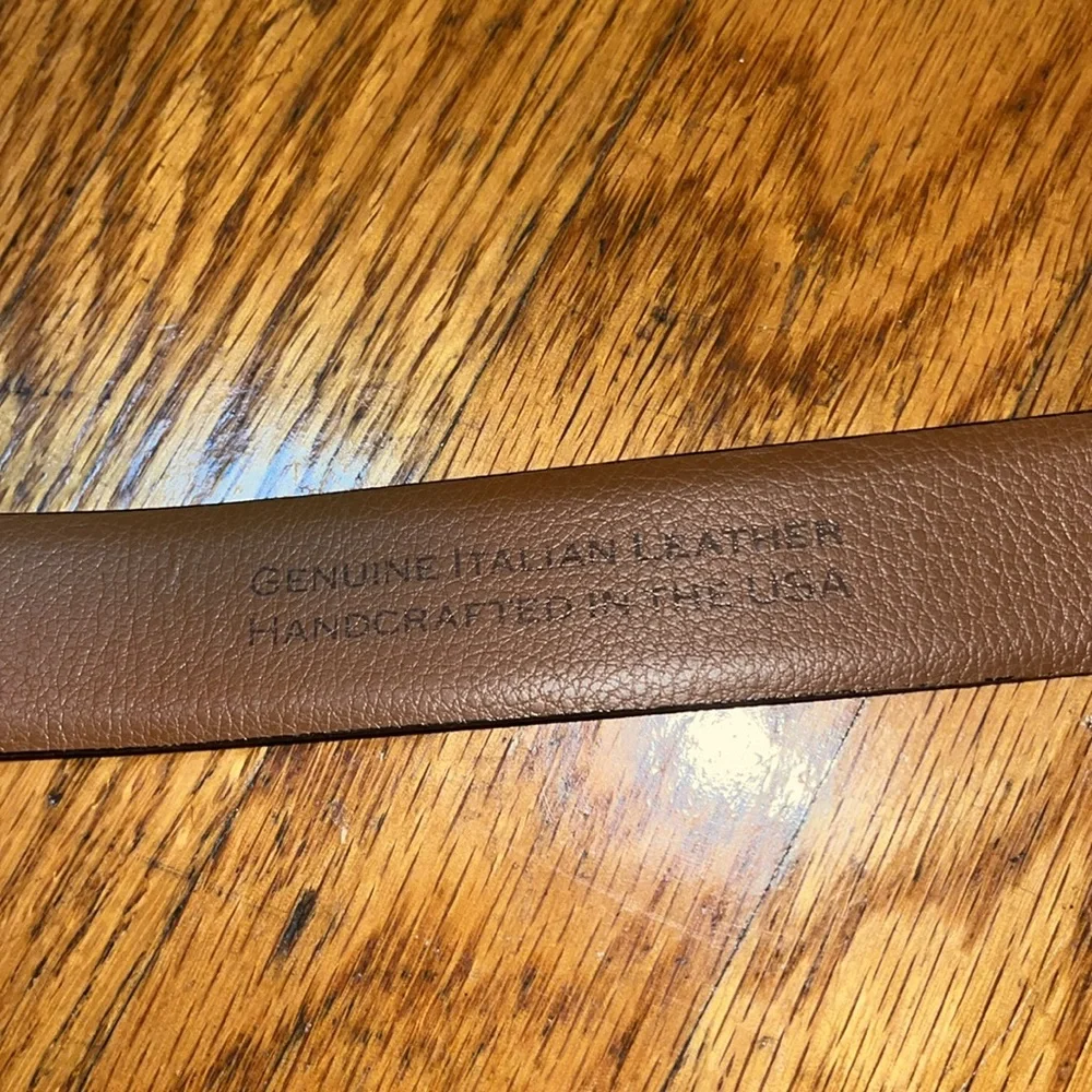 NWT Men’s Warehouse Brown Italian Leather Belt Size 30